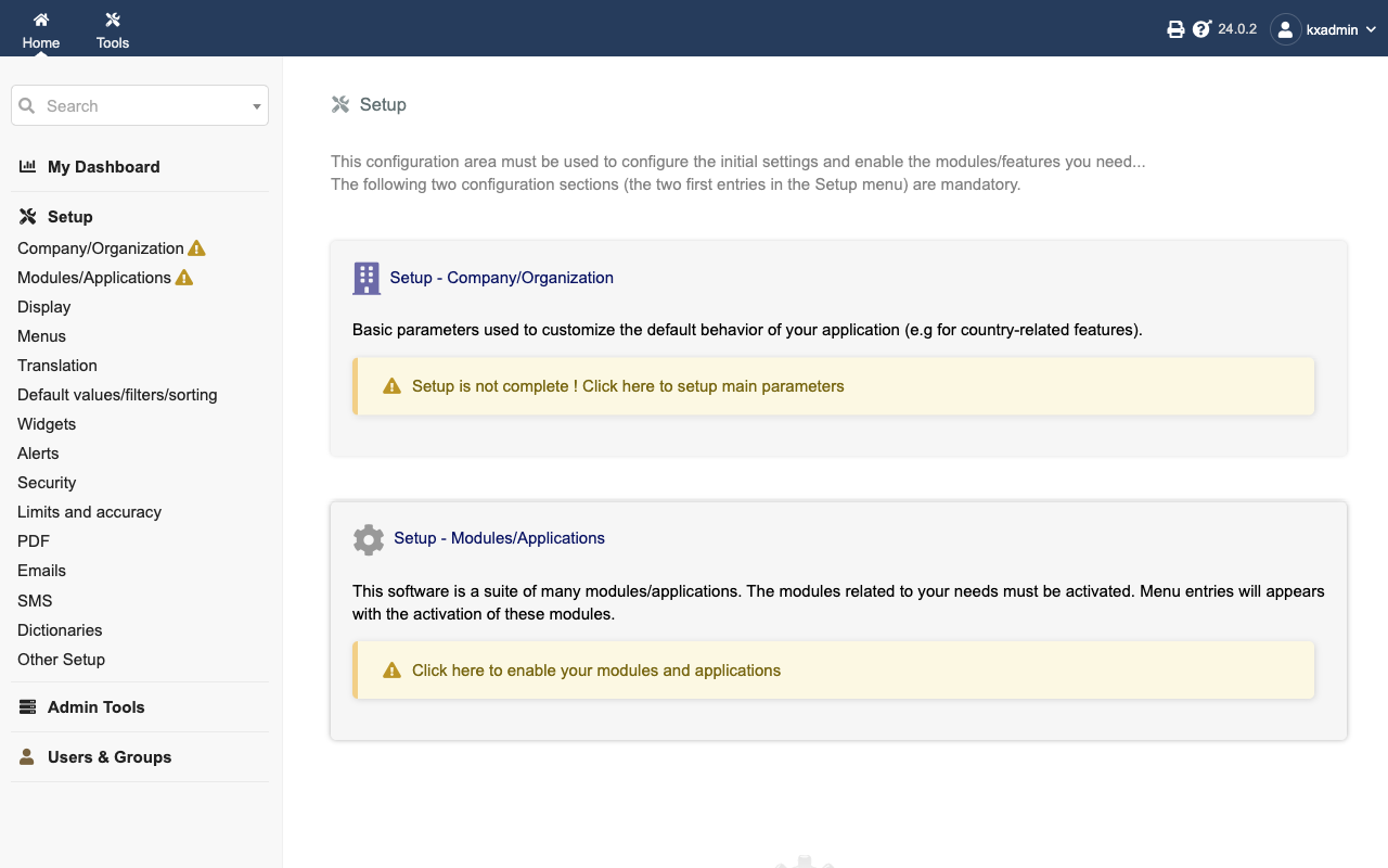 Langford CRM · All-in-one: After signing in