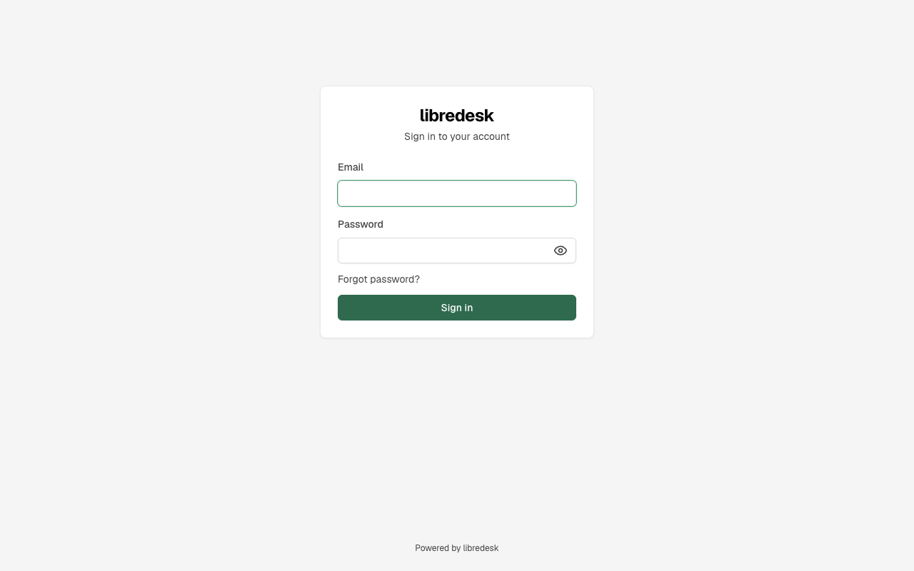 Langford Helpdesk · Simple: Sign-in page
