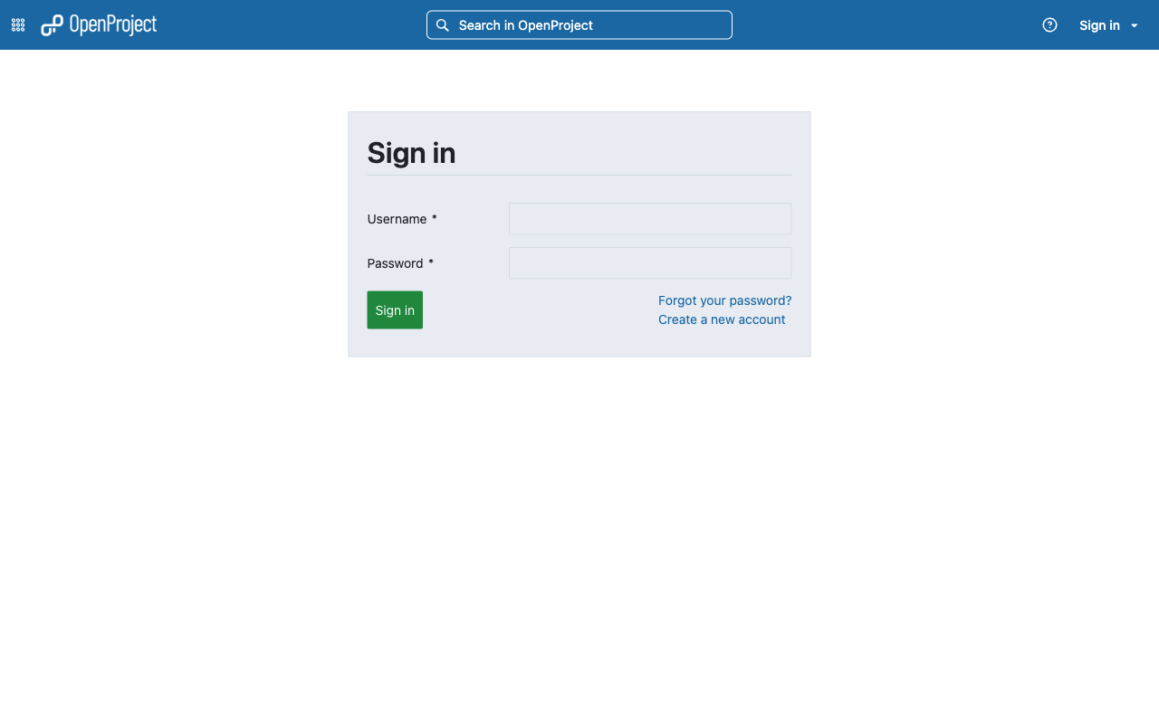 Langford Projects · Classic: Sign-in page